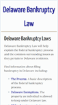 Mobile Screenshot of delawarebankruptcy.com